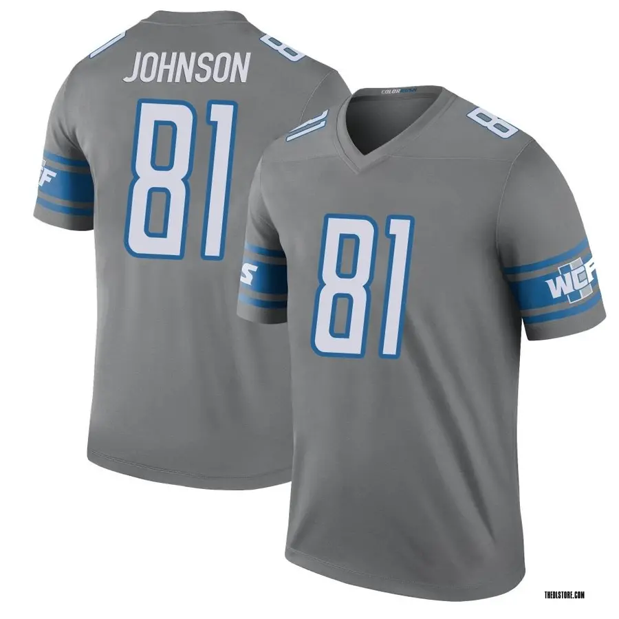 Calvin Johnson MEGATRON Detroit Lions Blue Womens Nike Limited Jersey